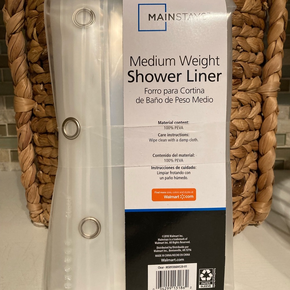 NWT Medium Weight Shower Liner